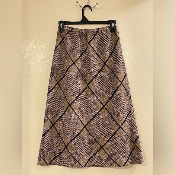 ST. JOHN COLLECTION Knit Tartan Plaid Skirt - Picture 1 of 4